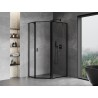 Mexen Mist cabine de douche pentagonale asymétrique pivotante droite 100 x 80 cm, cadre noir, noir - 8A8-100-080-70-70-P