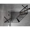Mexen Mist cabine de douche pentagonale asymétrique pivotante gauche 90 x 80 cm, grille noire, noire - 8A8-090-080-70-77-L