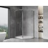 Mexen Mist L cabine de douche pentagonale asymétrique à charnières 90 x 80 cm, transparente, chrome - 8A8L-090-080-01-00