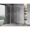 Mexen Mist L cabine de douche pentagonale asymétrique avec porte battante 80 x 90 cm, transparent, chromé - 8A8L-080-090-01-00
