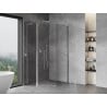 Mexen Mist L cabine de douche pentagonale asymétrique pivotante 80 x 100 cm, transparent, chrome - 8A8L-080-100-01-00