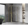 Mexen Mist L cabine de douche pentagonale pivotante 80 x 80 cm, transparent, doré - 8A8L-080-080-50-00