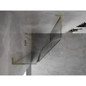 Mexen Mist L cabine de douche pentagonale pivotante 90 x 90 cm, transparente, dorée - 8A8L-090-090-50-00