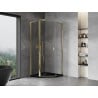 Mexen Mist L cabine de douche pentagonale pivotante 100 x 100 cm, transparent, dorée - 8A8L-100-100-50-00