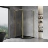 Mexen Mist L cabine de douche pentagonale asymétrique pivotante 100 x 90 cm, transparent, doré - 8A8L-100-090-50-00