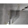 Mexen Mist L cabine de douche pentagonale asymétrique pivotante 80 x 100 cm, transparent, or - 8A8L-080-100-50-00