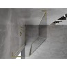 Mexen Mist L cabine de douche pentagonale asymétrique pivotante 90 x 100 cm, transparente, or - 8A8L-090-100-50-00