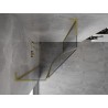 Mexen Mist L cabine de douche pentagonale pivotante 100 x 100 cm, transparent, or brossé - 8A8L-100-100-55-00