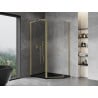 Mexen Mist L cabine de douche pentagonale asymétrique pivotante 100x90 cm, transparent, or brossé - 8A8L-100-090-55-00