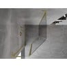 Mexen Mist L cabine de douche pentagonale asymétrique pivotante 80x100 cm, transparent, or brossé - 8A8L-080-100-55-00