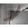 Mexen Mist L cabine de douche pentagonale pivotante 100 x 100 cm, transparent, cuivre brossé - 8A8L-100-100-65-00