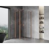 Mexen Mist L cabine de douche pentagonale pivotante 100 x 100 cm, transparent, cuivre brossé - 8A8L-100-100-65-00