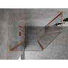Mexen Mist L cabine de douche pentagonale asymétrique pivotante 90x80 cm, transparent, cuivre brossé - 8A8L-090-080-65-00