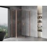 Mexen Mist L cabine de douche pentagonale asymétrique pivotante 80x100 cm, transparent, cuivre brossé - 8A8L-080-100-65-00
