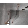Mexen Mist L cabine de douche pentagonale asymétrique pivotante 80x100 cm, transparent, cuivre brossé - 8A8L-080-100-65-00