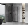 Mexen Mist L cabine de douche pentagonale pivotante 80 x 80 cm, transparent, noir - 8A8L-080-080-70-00