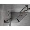 Mexen Mist L cabine de douche pentagonale asymétrique pivotante 90 x 80 cm, transparent, noir - 8A8L-090-080-70-00