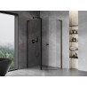 Mexen Mist L cabine de douche pentagonale asymétrique pivotante 100 x 90 cm, transparent, noir - 8A8L-100-090-70-00
