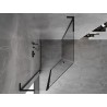 Mexen Mist L cabine de douche asymétrique pentagonale pivotante 80 x 90 cm, transparent, noir - 8A8L-080-090-70-00