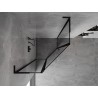 Mexen Mist L cabine de douche pentagonale pivotante gauche 80 x 80 cm, cadre noir, noir - 8A8L-080-080-70-70-L