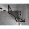 Mexen Mist L cabine de douche pentagonale pivotante droite 90 x 90 cm, cadre noir, noir - 8A8L-090-090-70-70-P