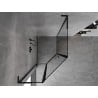 Mexen Mist L cabine de douche pentagonale asymétrique pivotante gauche 80 x 100 cm, cadre noir, noir - 8A8L-080-100-70-70-L