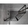 Mexen Mist L cabine de douche pentagonale asymétrique pivotante gauche 90 x 80 cm, grille noire, noir - 8A8L-090-080-70-77-L