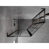 Mexen Mist L cabine de douche pentagonale asymétrique pivotante gauche 100 x 90 cm, grille noire, noir - 8A8L-100-090-70-77-L