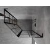 Mexen Mist L cabine de douche pentagonale asymétrique pivotante droite 100 x 80 cm, grille noire, noir - 8A8L-100-080-70-77-P