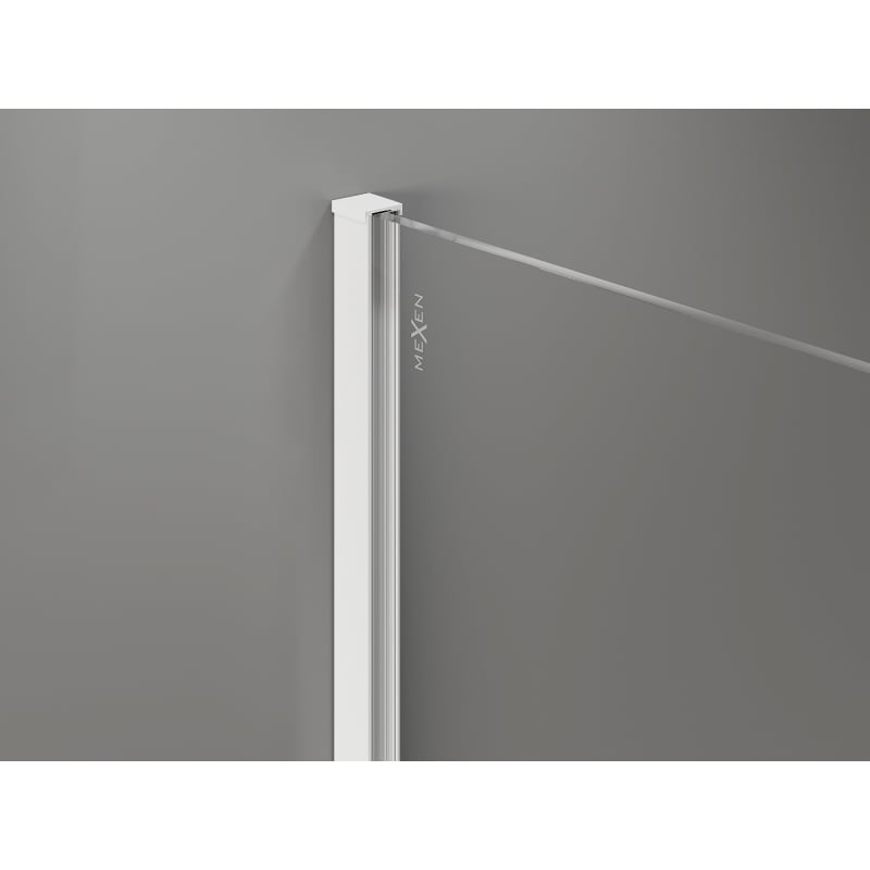 Mexen profilé mural pour cloison de douche 8 mm, blanc - 800-00-20