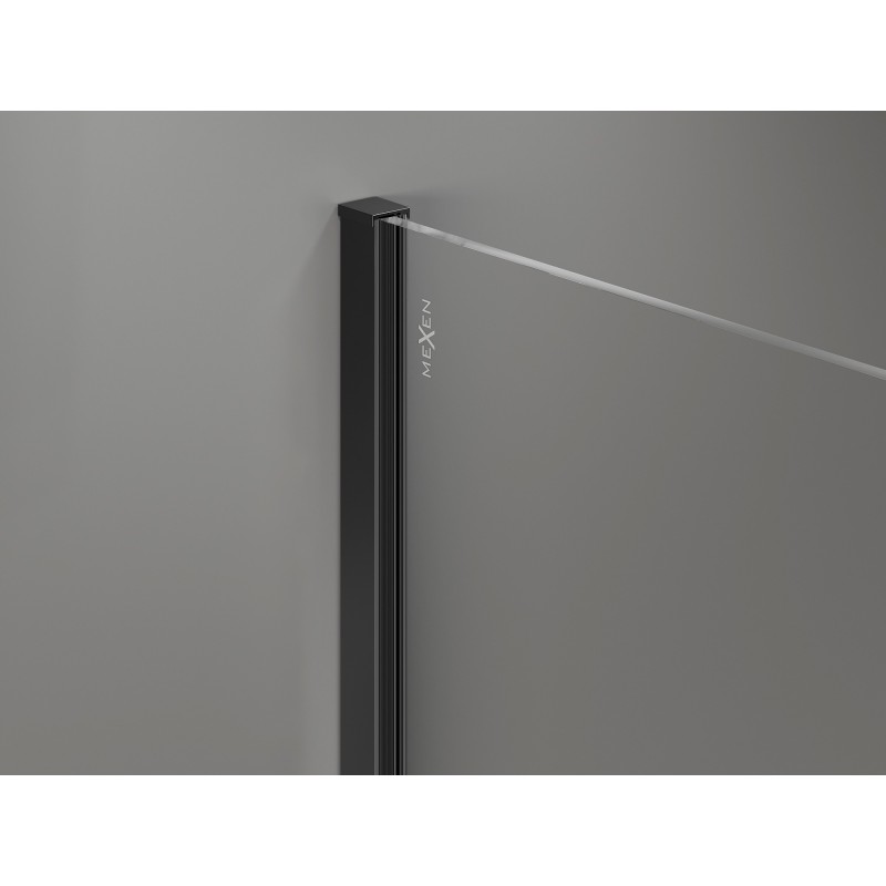 Mexen listwa murale pour paroi de douche 8 mm, noire - 800-00-70