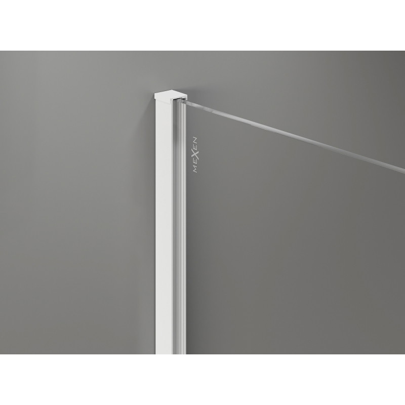 Mexen profil mural pour paroi de douche 10 mm, blanc - 800-00-20-X