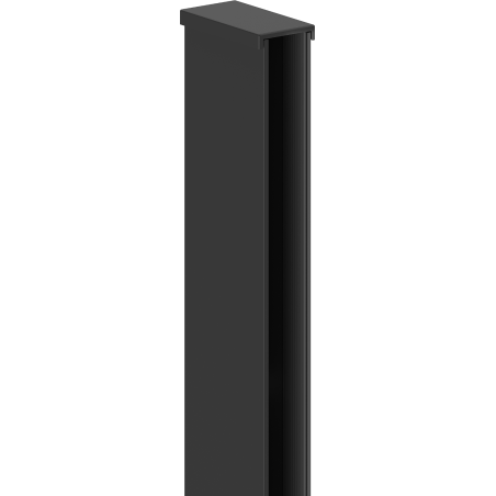 Mexen profil mural pour paroi de douche 10 mm, noir - 800-00-70-X