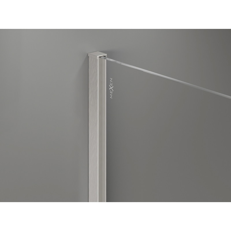 Mexen listel mural pour paroi de douche 10 mm, nickel brossé - 800-00-97-X