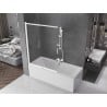 Mexen Fox paroi de douche 2 panneaux coulissants 120 x 150 cm, transparent, blanc - 891-120-002-20-00
