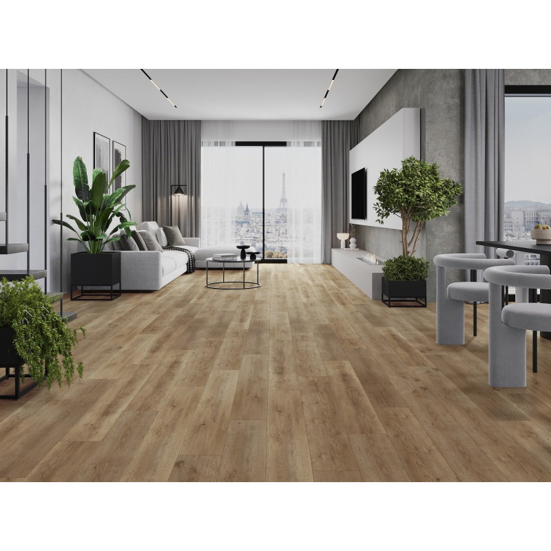 Mexen Spirit Lake échantillon de panneaux vinyles LVT Dryback 2,5 mm, sous-couche en PVC, 4 V-Joint, Chêne - F1301-S