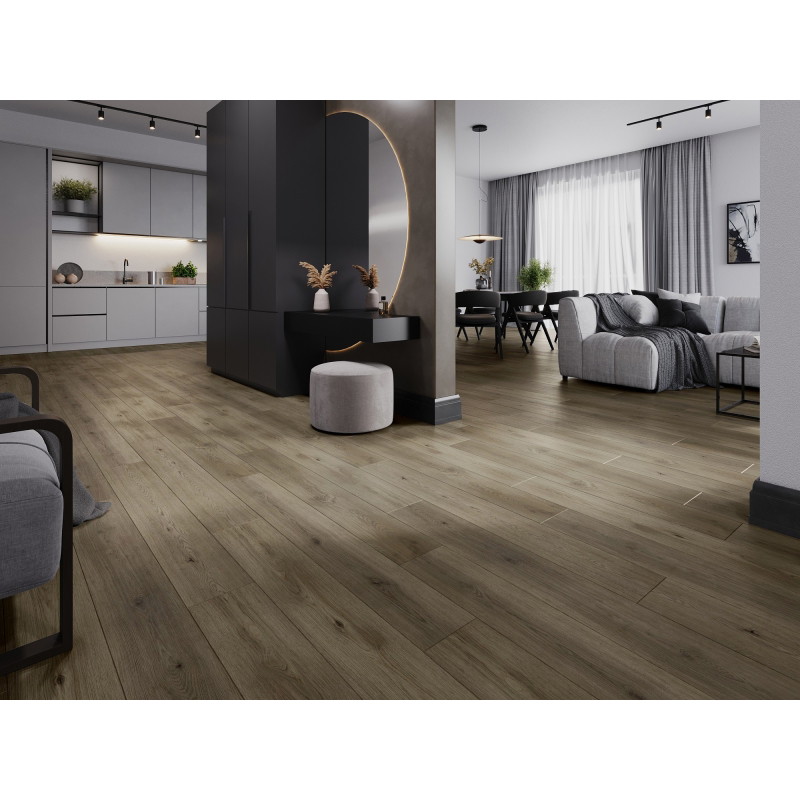 Mexen Perry échantillon de panneaux vinyle LVT Dryback 2,5 mm, sous-couche PVC, 4 chanfreins en V, Chêne - F1321-S