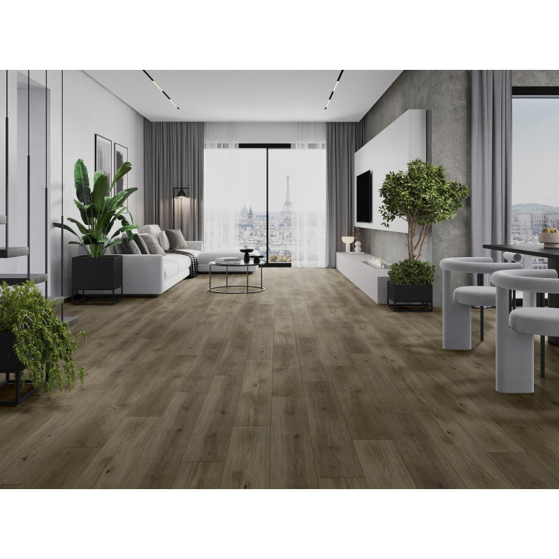 Mexen Perry échantillon de panneaux vinyle LVT Dryback 2,5 mm, sous-couche PVC, 4 chanfreins en V, Chêne - F1321-S
