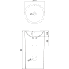 Mexen Nerda lavabo autoportant 46 x 46 cm, blanc - 26084600