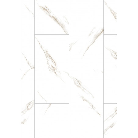 Mexen River White  échantillon de panneaux vinyles LVT Dryback 2,5 mm, sous-couche PVC, 4 V-Joint, Jazz White - F1450-S