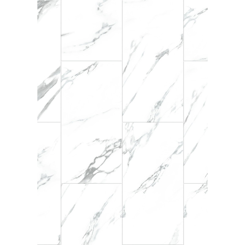 Mexen Glacier White échantillon de panneaux en vinyle LVT Dryback 2,5 mm, sous-couche, 4 V-Joint, Jazz White - F1451-S