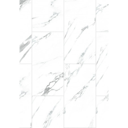 Mexen Glacier White échantillon de panneaux en vinyle LVT Dryback 2,5 mm, sous-couche, 4 V-Joint, Jazz White - F1451-S