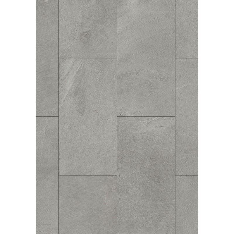 Mexen Grey Leaf échantillon de panneaux vinyles LVT Dryback 2,5 mm, sous-couche PVC, 4 chanfreins en V, Ardoise - F1463-S