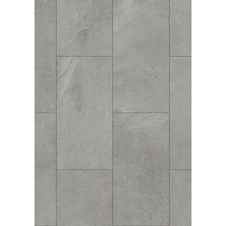 Mexen Grey Leaf échantillon de panneaux vinyles LVT Dryback 2,5 mm, sous-couche PVC, 4 chanfreins en V, Ardoise - F1463-S