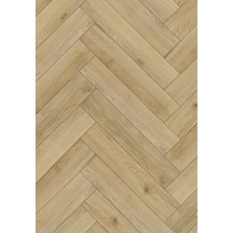 Mexen Charter Oak échantillon de panneaux vinyles chevrons LVT Dryback 2,5 mm, sous-couche PVC, 4 V-joints, Chêne - F1469-S