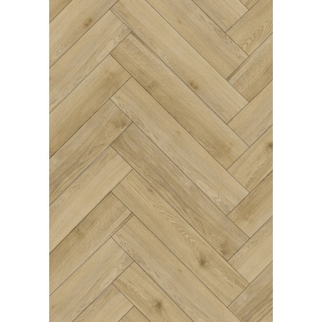 Mexen Charter Oak échantillon de panneaux vinyles chevrons LVT Dryback 2,5 mm, sous-couche PVC, 4 V-joints, Chêne - F1469-S