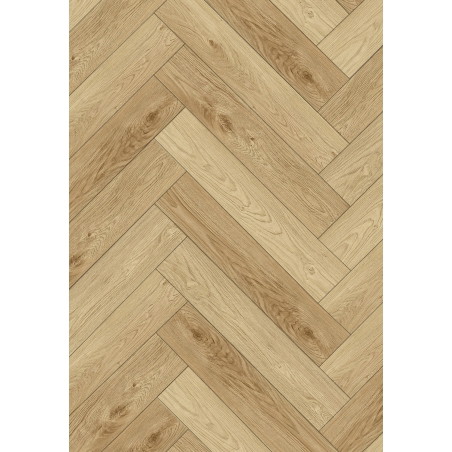 Mexen Anniston échantillon de panneaux vinyles chevrons LVT Dryback 2,5 mm, sous-couche en PVC, 4 V-chanfreins, Chêne