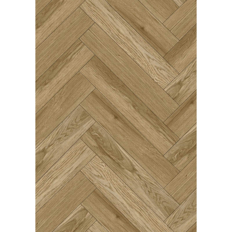 Mexen Manhattan échantillon de panneaux vinyles chevrons LVT Dryback 2,5 mm, sous-couche PVC, 4 V-Fuge, Chêne - F1473-S
