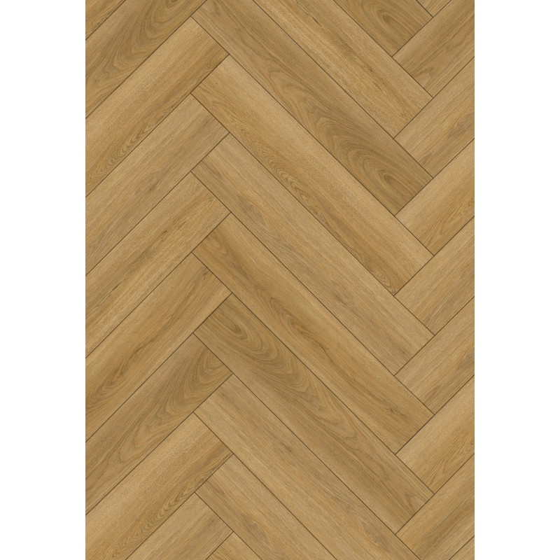 Mexen Chattanooga  échantillon de lames vinyles à motif chevron LVT Dryback 2,5 mm, sous-couche PVC, 4 chanfreins, Chêne