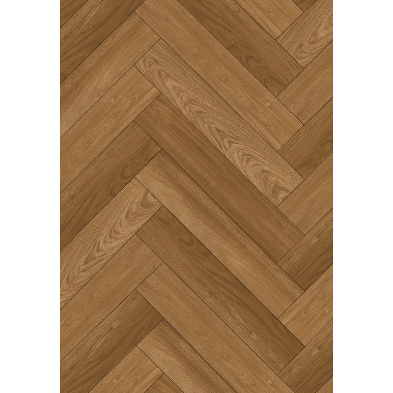 Mexen Overland Park échantillon de panneaux vinyles en chevron LVT Dryback 2,5 mm, sous-couche 4 V-Fuga, Jatoba - F1487-S